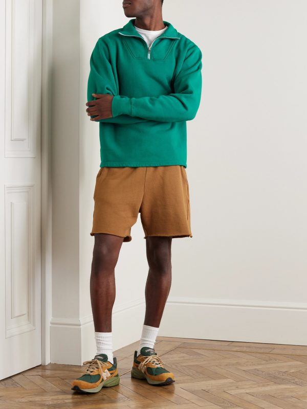 Yacht Heavyweight Structured-Fleece Cotton-Jersey Half-Zip Sweatshirt - OU Yacht Heavyweight Structured-Fleece Cotton-Jersey Half-Zip Sweatshirt - OU