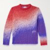 Logo-Intarsia Degradé Brushed Mohair-Blend Sweater Logo-Intarsia Degradé Brushed Mohair-Blend Sweater