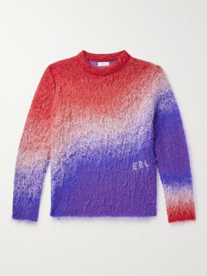 Logo-Intarsia Degradé Brushed Mohair-Blend Sweater Logo-Intarsia Degradé Brushed Mohair-Blend Sweater