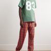 Straight-Leg Checked Cotton-Terry Sweatpants - OU Straight-Leg Checked Cotton-Terry Sweatpants - OU