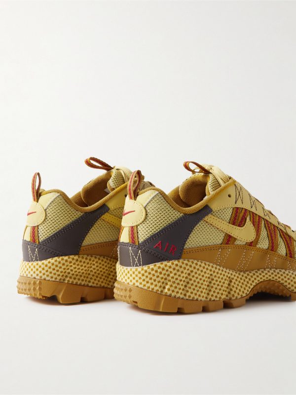 Air Humara Leather-Trimmed Mesh Sneakers - BK