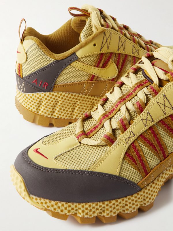 Air Humara Leather-Trimmed Mesh Sneakers - CU