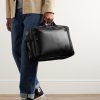 Slick Logo-Appliquéd CORDURA® Ballistic and Leather Backpack - E2 Slick Logo-Appliquéd CORDURA® Ballistic and Leather Backpack - E2