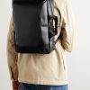 Slick Logo-Appliquéd CORDURA® Ballistic and Leather Backpack - OU Slick Logo-Appliquéd CORDURA® Ballistic and Leather Backpack - OU