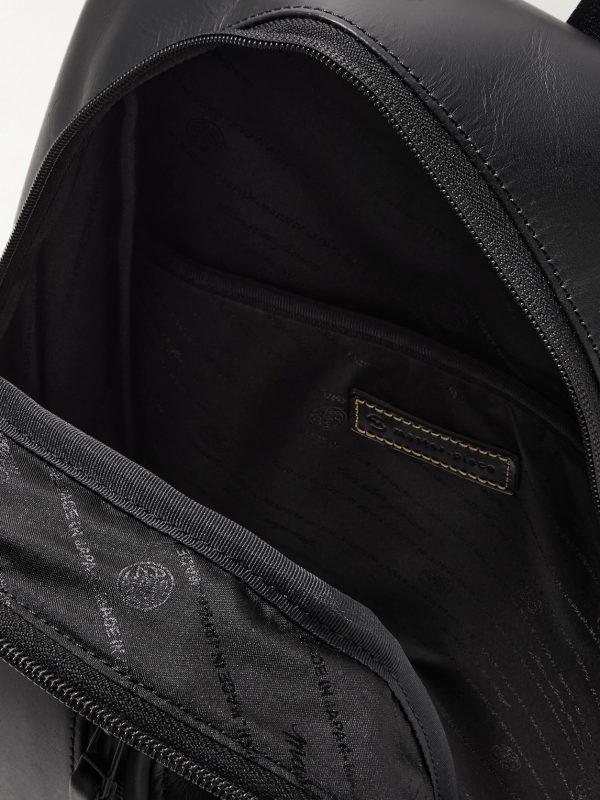 Slick Logo-Appliquéd Leather and CORDURA® Ballistic Nylon Backpack - E1 Slick Logo-Appliquéd Leather and CORDURA® Ballistic Nylon Backpack - E1