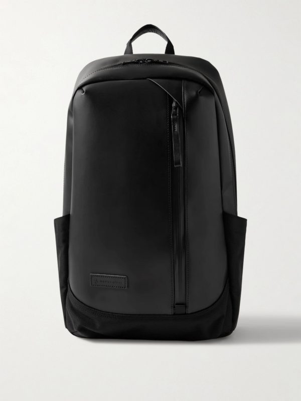 Slick Logo-Appliquéd Leather and CORDURA® Ballistic Nylon Backpack Slick Logo-Appliquéd Leather and CORDURA® Ballistic Nylon Backpack