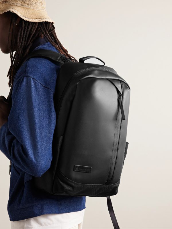 Slick Logo-Appliquéd Leather and CORDURA® Ballistic Nylon Backpack - OU Slick Logo-Appliquéd Leather and CORDURA® Ballistic Nylon Backpack - OU