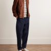 Raschel Tapered Cotton-Blend Jacquard Trousers - OU
