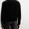 Leather-Trimmed Cotton-Velvet Biker Jacket - BK