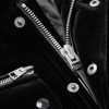 Leather-Trimmed Cotton-Velvet Biker Jacket - CU