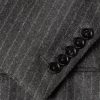 Double-Breasted Prinstriped Wool-Flannel Blazer - CU Double-Breasted Prinstriped Wool-Flannel Blazer - CU
