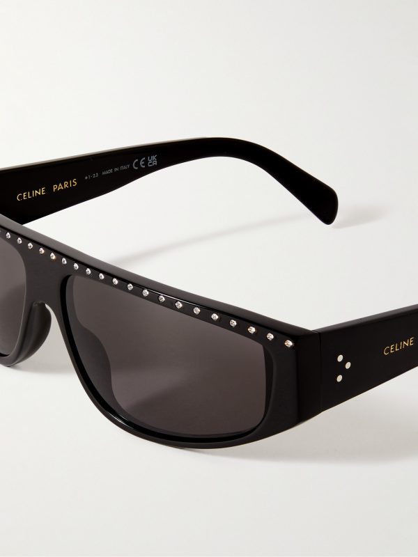 Alan 2 Crystal-Embellished D-Frame Acetate Sunglasses - CU