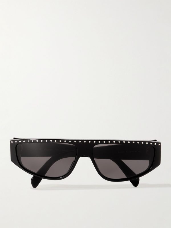 Alan 2 Crystal-Embellished D-Frame Acetate Sunglasses
