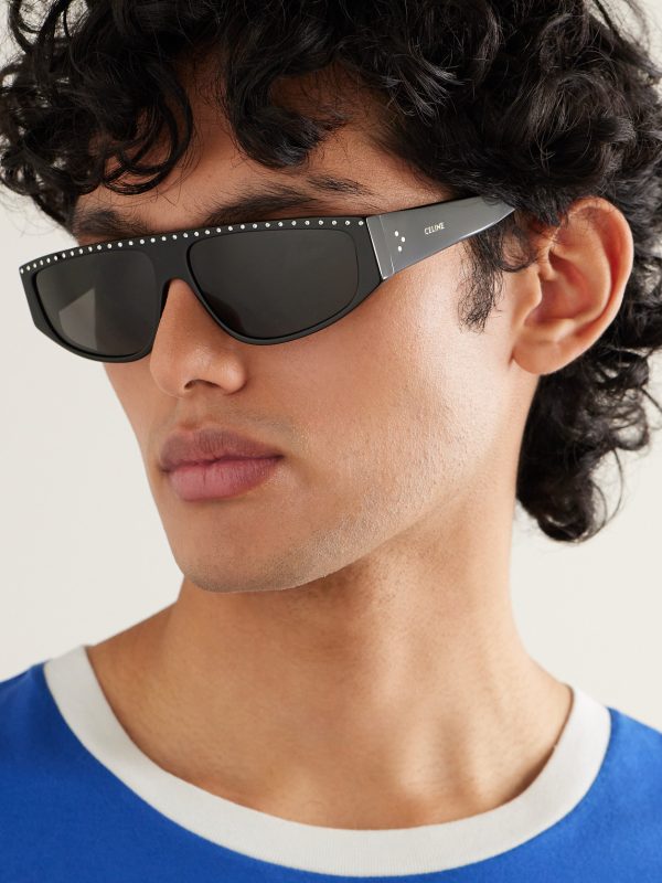 Alan 2 Crystal-Embellished D-Frame Acetate Sunglasses - OU