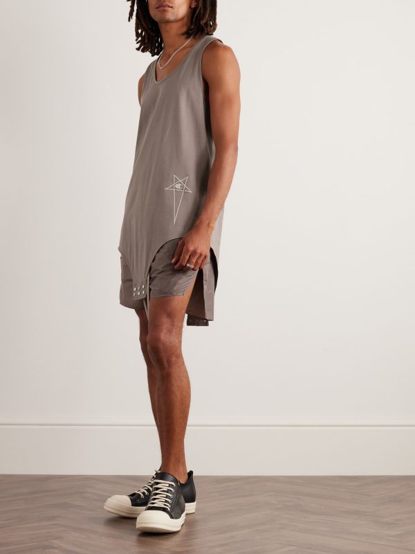 + Champion Embroidered Organic Cotton-Jersey Tank Top - OU + Champion Embroidered Organic Cotton-Jersey Tank Top - OU