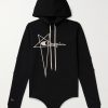 + Champion Embroidered Organic Cotton-Jersey Hoodie + Champion Embroidered Organic Cotton-Jersey Hoodie