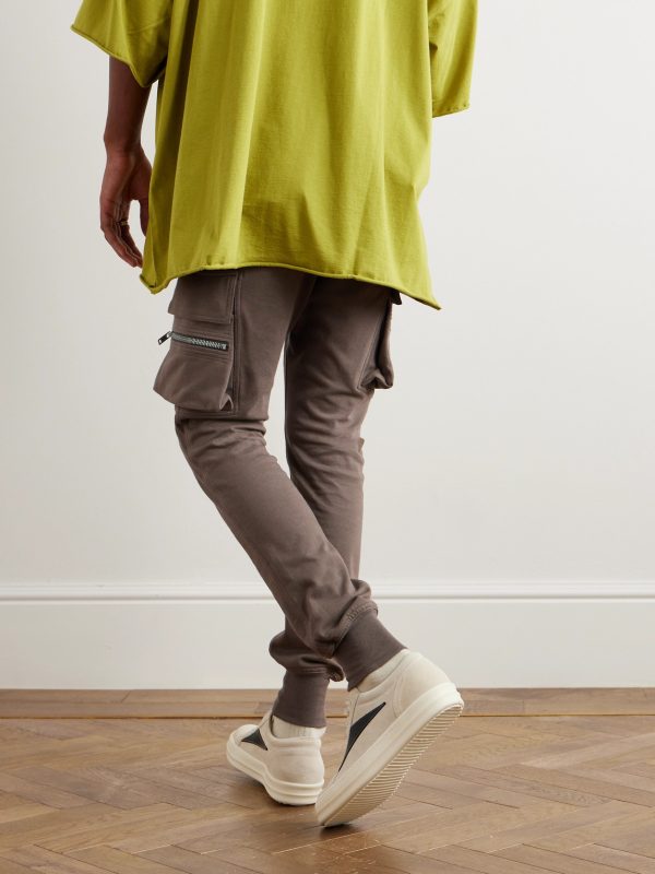 Mastodon Skinny-Fit Stretch-Cotton Jersey Drawstring Cargo Trousers - BK Mastodon Skinny-Fit Stretch-Cotton Jersey Drawstring Cargo Trousers - BK