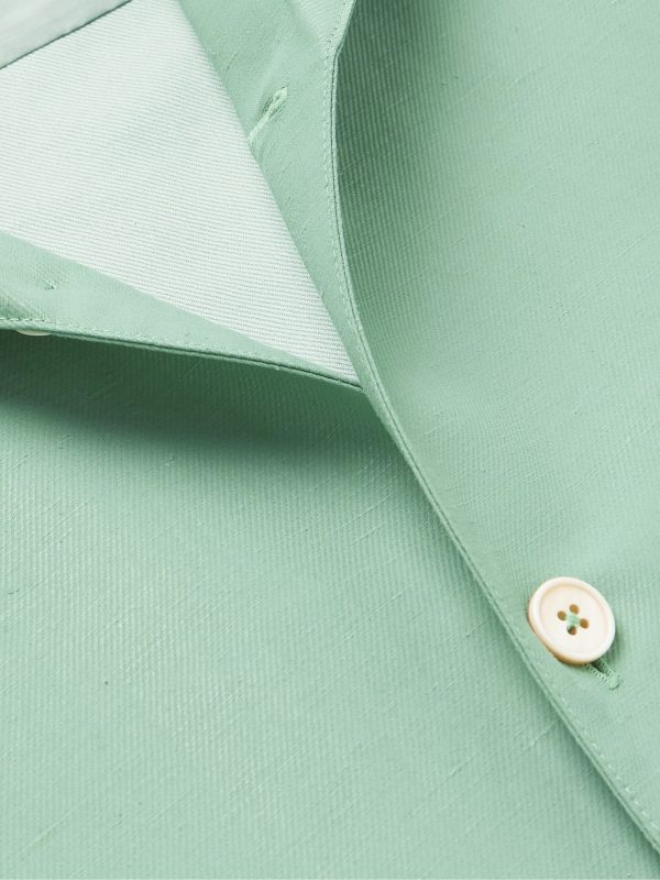 Camp-Collar Linen and Cotton-Blend Drill Overshirt - CU Camp-Collar Linen and Cotton-Blend Drill Overshirt - CU