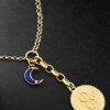 Mixed Belcher 18-Karat Gold, Lapis Lazuli and Diamond Necklace - CU Mixed Belcher 18-Karat Gold, Lapis Lazuli and Diamond Necklace - CU