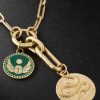 Classic 18-Karat Gold, Diamond and Enamel Chain Necklace - CU Classic 18-Karat Gold, Diamond and Enamel Chain Necklace - CU