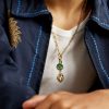 Classic 18-Karat Gold, Diamond and Enamel Chain Necklace - FR Classic 18-Karat Gold, Diamond and Enamel Chain Necklace - FR