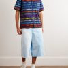 Camp-Collar Logo-Print Striped Cotton-Poplin Shirt - OU Camp-Collar Logo-Print Striped Cotton-Poplin Shirt - OU