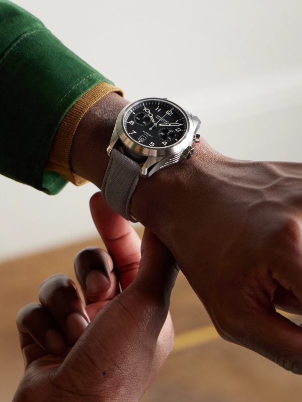 Vulcan Limited Edition Automatic Chronograph 42mm Stainless Steel and Sailcloth Watch, Ref. No. VULCAN-R-S - OU Vulcan Limited Edition Automatic Chronograph 42mm Stainless Steel and Sailcloth Watch, Ref. No. VULCAN-R-S - OU