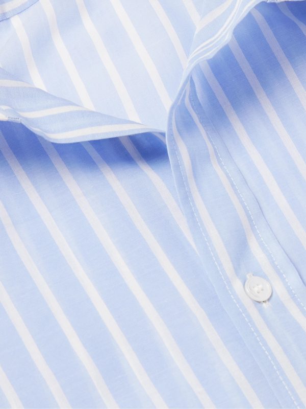 Striped Cotton-Voile Shirt - CU Striped Cotton-Voile Shirt - CU