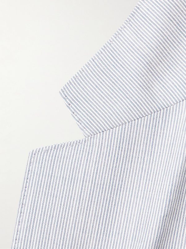 Striped Wool and Silk-Blend Blazer - E1