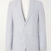 Striped Wool and Silk-Blend Blazer