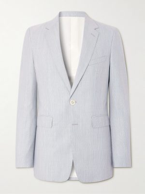 Striped Wool and Silk-Blend Blazer