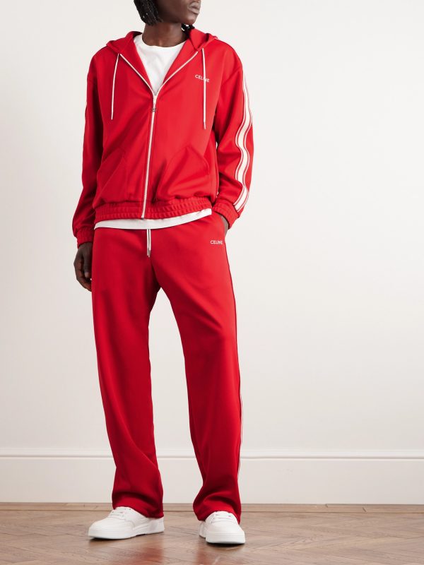 Straight-Leg Striped Jersey Sweatpants - OU Straight-Leg Striped Jersey Sweatpants - OU