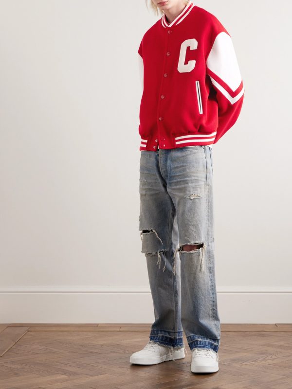 Jackson Logo-Appliquéd Wool-Blend Varsity Jacket - OU Jackson Logo-Appliquéd Wool-Blend Varsity Jacket - OU