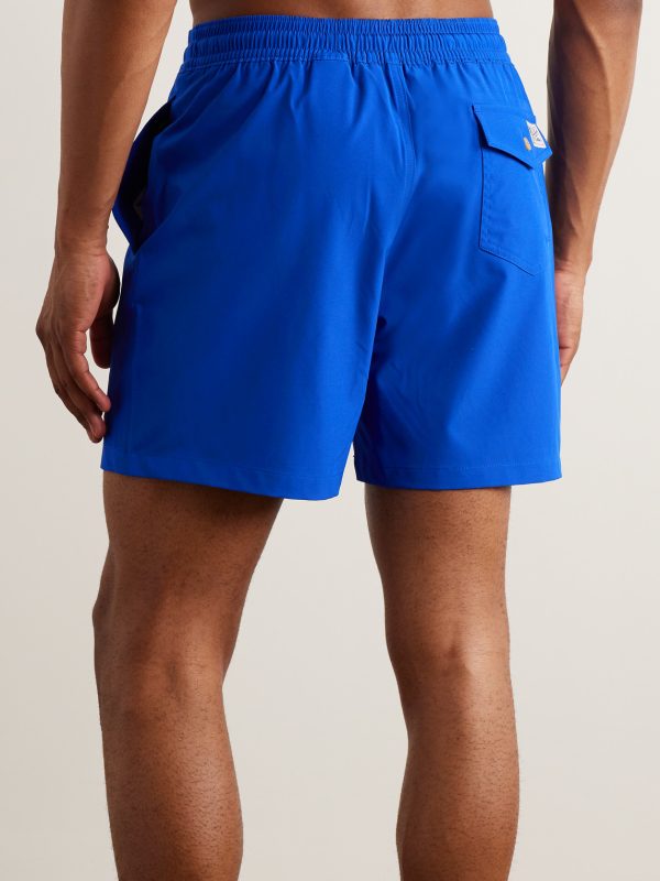 Traveler Straight-Leg Mid-Length Swim Shorts - BK Traveler Straight-Leg Mid-Length Swim Shorts - BK