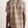 Checked Cotton-Poplin Shirt - BK Checked Cotton-Poplin Shirt - BK