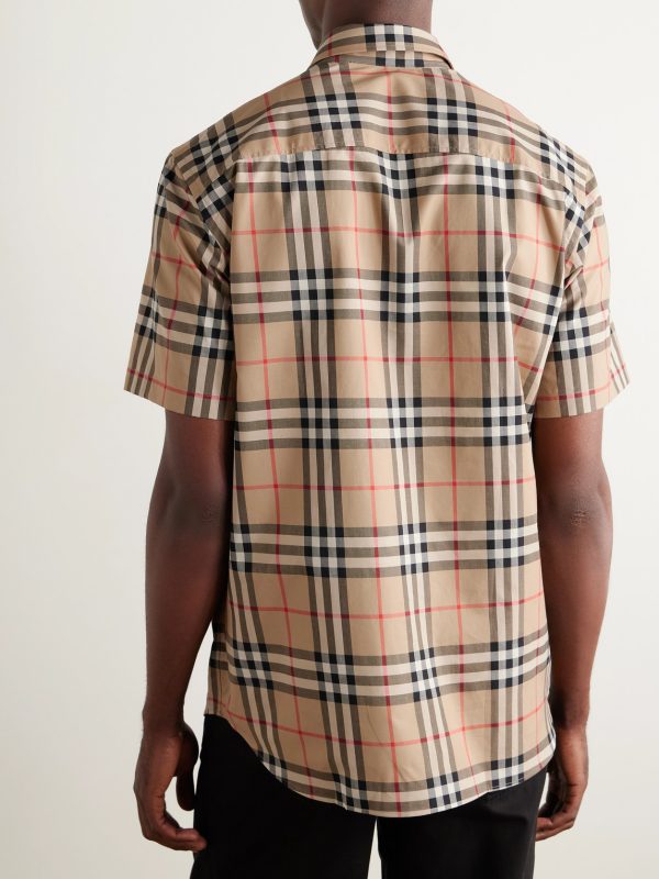 Checked Cotton-Poplin Shirt - BK Checked Cotton-Poplin Shirt - BK