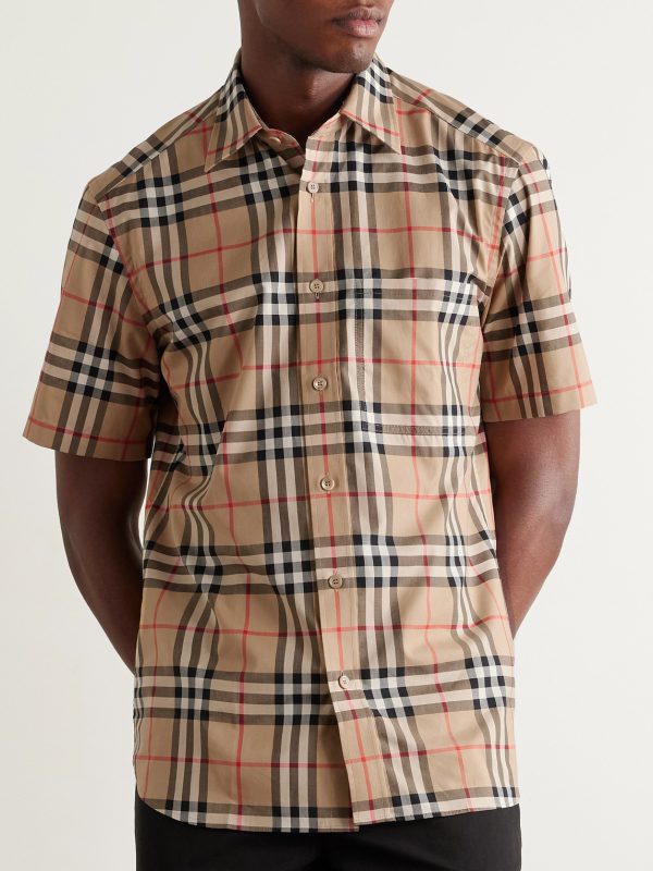 Checked Cotton-Poplin Shirt - FR Checked Cotton-Poplin Shirt - FR
