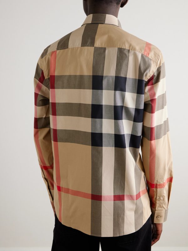 Checked Cotton-Poplin Shirt - BK