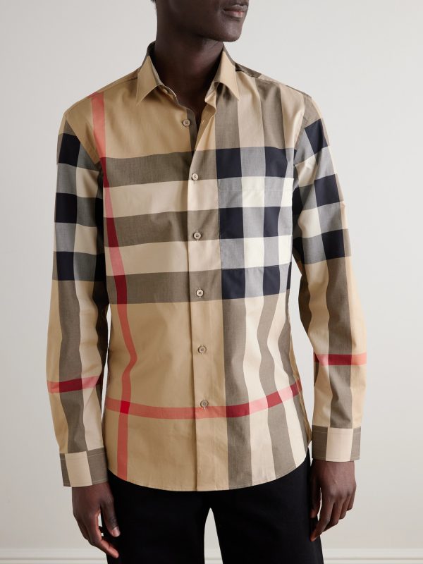 Checked Cotton-Poplin Shirt - FR