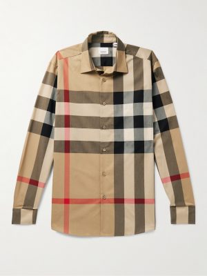 Checked Cotton-Poplin Shirt