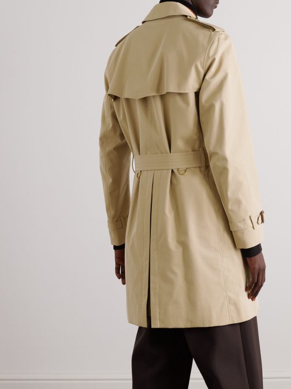 Kensington Belted Double-Breasted Cotton-Gabardine Trench Coat - BK Kensington Belted Double-Breasted Cotton-Gabardine Trench Coat - BK