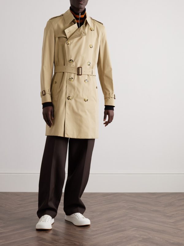Kensington Belted Double-Breasted Cotton-Gabardine Trench Coat - OU Kensington Belted Double-Breasted Cotton-Gabardine Trench Coat - OU