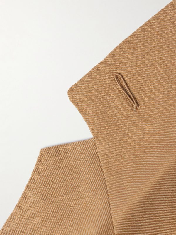 Slim-Fit Unstructured Wool and Linen-Blend Suit Jacket - E1