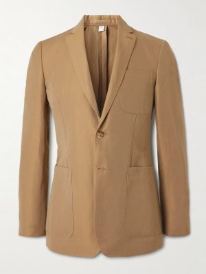Slim-Fit Unstructured Wool and Linen-Blend Suit Jacket Slim-Fit Unstructured Wool and Linen-Blend Suit Jacket