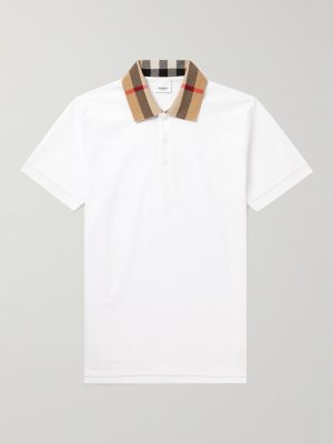 Slim-Fit Checked Cotton-Piqué Polo Shirt Slim-Fit Checked Cotton-Piqué Polo Shirt