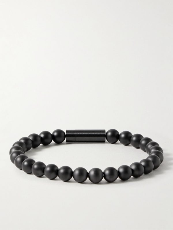 Le 28 Brushed-Ceramic Beaded Bracelet - BK Le 28 Brushed-Ceramic Beaded Bracelet - BK