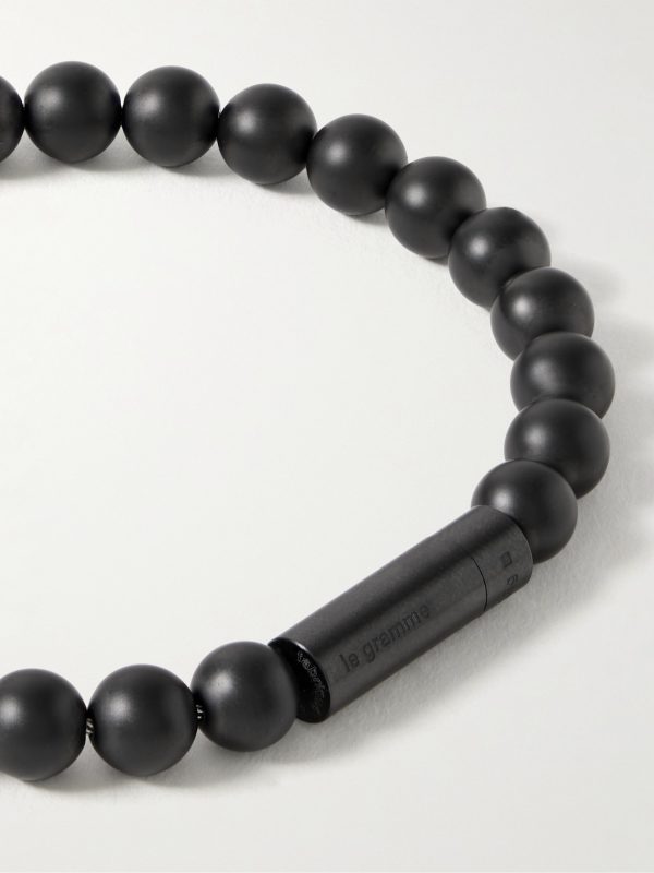 Le 28 Brushed-Ceramic Beaded Bracelet - CU Le 28 Brushed-Ceramic Beaded Bracelet - CU