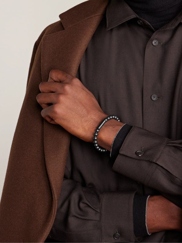 Le 28 Brushed-Ceramic Beaded Bracelet - FR Le 28 Brushed-Ceramic Beaded Bracelet - FR