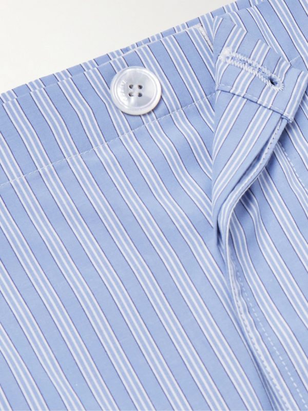 Straight-Leg Striped Cotton-Poplin Pyjama Trousers - E1 Straight-Leg Striped Cotton-Poplin Pyjama Trousers - E1