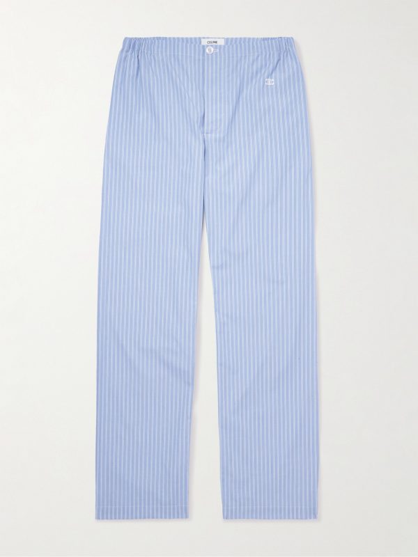 Straight-Leg Striped Cotton-Poplin Pyjama Trousers Straight-Leg Striped Cotton-Poplin Pyjama Trousers